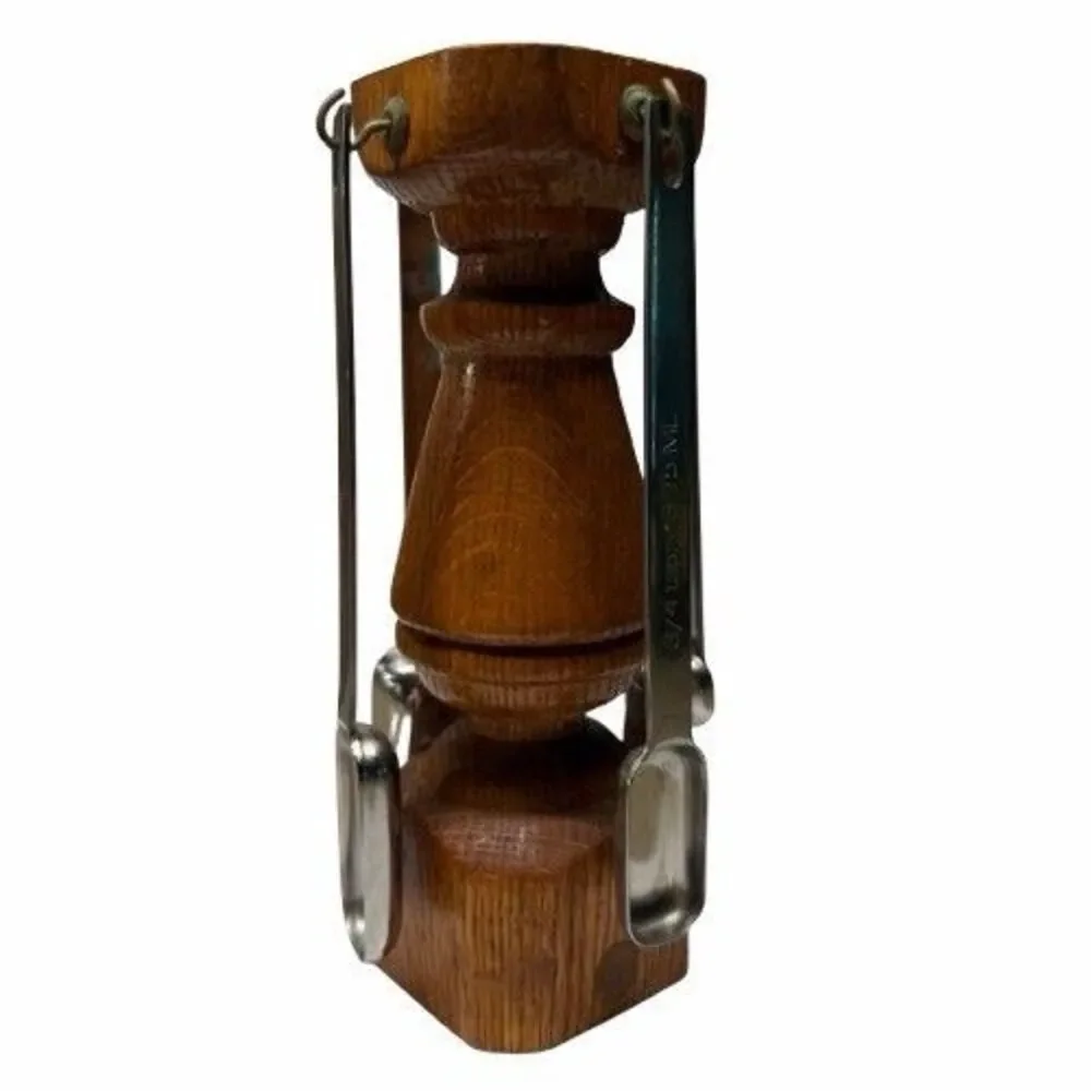 Vintage Wood Measuring Spoon Tree Stand Caddy Spoon Holder Handmade Signed